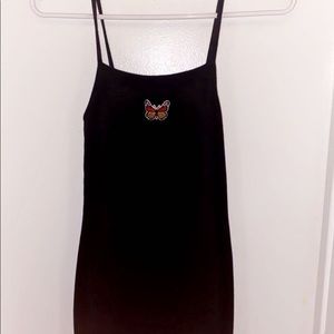 Black butterfly dress